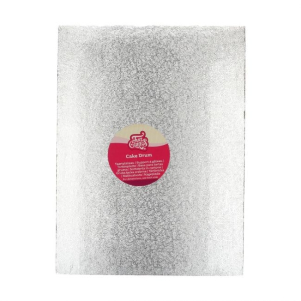 Cake Board Rectangular 40cm x 30cm / Thickness 12mm - SILVER